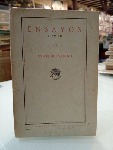 Portada del libro de Ensayos. Tomo VII