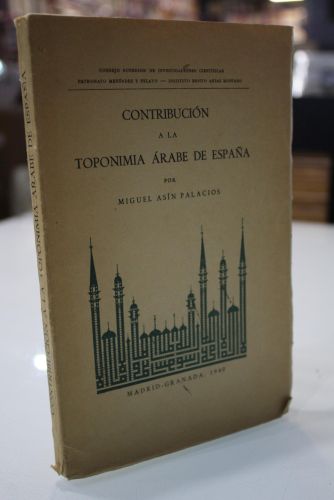 Portada del libro de Contribución a al toponimia árabe en España.