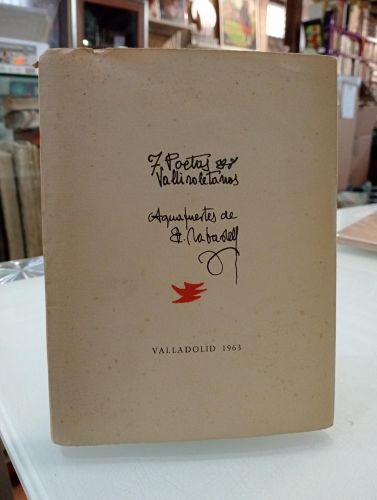 Portada del libro de 7 poetas vallisoletanos. Aguafuertes de Paco Sabadell