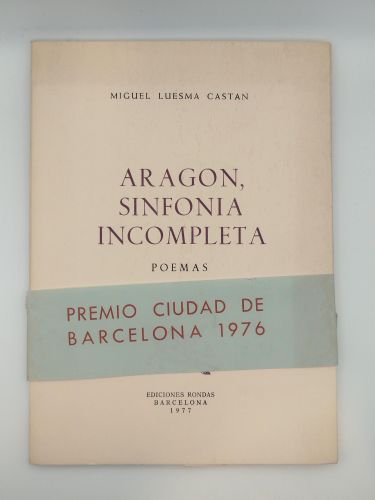 Portada del libro de Aragón, sinfonía incompleta