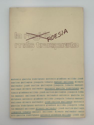 Portada del libro de La r̶e̶g̶i̶ó̶n̶ poesía más transparente