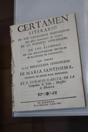 Portada del libro de (Zaragoza, Jesuitas, 1755)Certamen literario de los cavalleros seminaristas del real seminario de nobles...