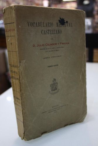 Portada del libro de Vocabulario medieval castellano.