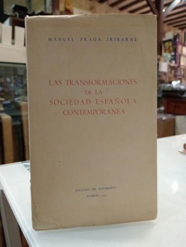 Portada del libro de Las transformaciones de la Sociedad Española Contemporánea [Dedicado]