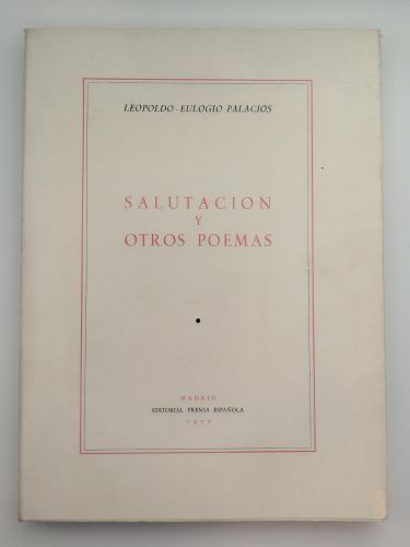 Portada del libro de Salutación y otros poemas