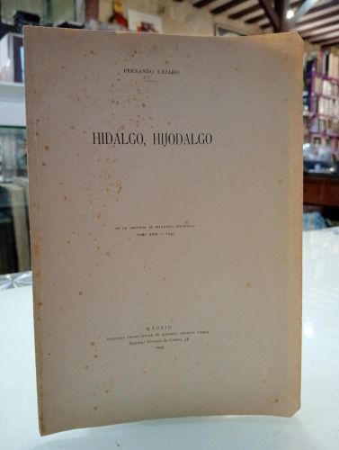 Portada del libro de Hidalgo, hijodalgo [Dedicado]