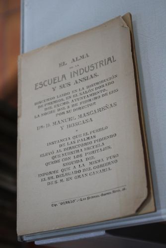 Portada del libro de El Alma de la Escuela Industrial y sus ansias.