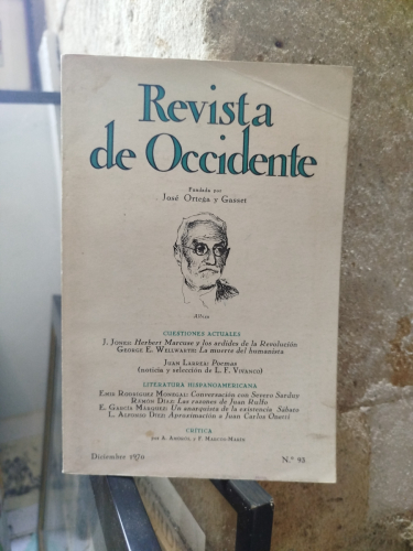 Portada del libro de Revista de Occidente. Diciembre 1970. Nº 93. Cuestiones actuales. Literatura hispanoamericana. Crítica.
