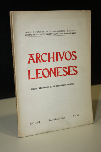 Portada del libro de Archivos Leoneses. Año XVIII. Enero-Junio 1964, Nº 35.