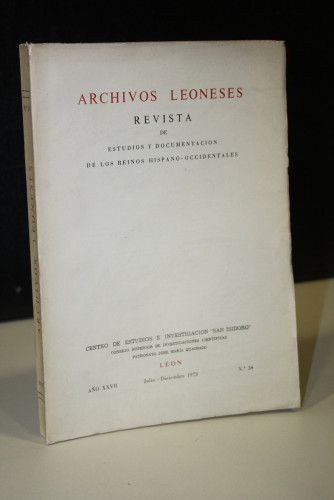 Portada del libro de Archivos Leoneses. Año XXVII. Julio-Diciembre 1973, Nº 54.