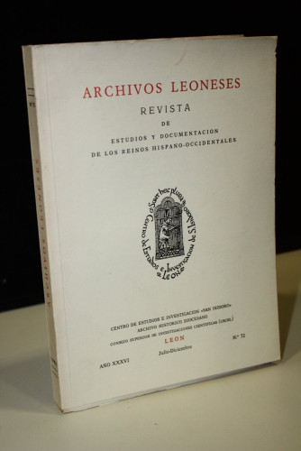 Portada del libro de Archivos Leoneses. Año XXXVI. Julio-Diciembre 1982, Nº 72.