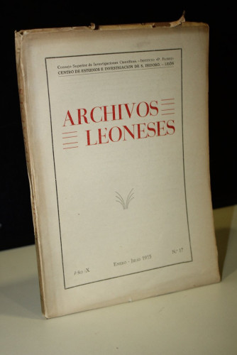 Portada del libro de Archivos Leoneses. Año IX. Enero-Junio 1955, Nº 17.
