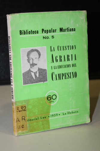 Portada del libro de La cuestión agraria y la educación del campesino.- Biblioteca Popular Martiana, Nº 5.