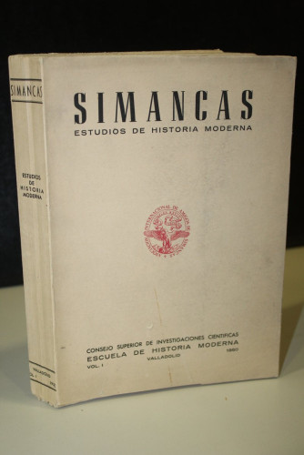 Portada del libro de Simancas. Estudios de Historia Moderna. Vol I, 1950.