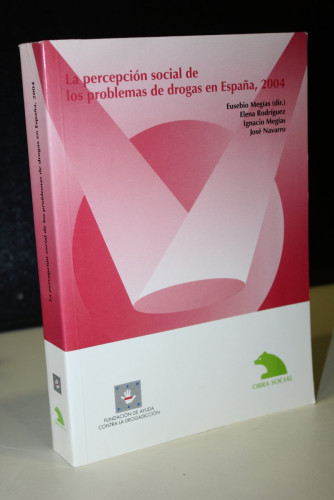 Portada del libro de La percepción social de los problemas de drogas en España, 2004.- Megías, Eusebio. (dir)