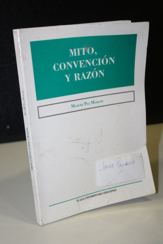 Portada del libro de Mito, convención y razón