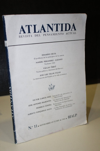 Portada del libro de Atlántida. Revista del Pensamiento Actual. Vol II. Nº 11 Septiembre-Octubre, 1964.