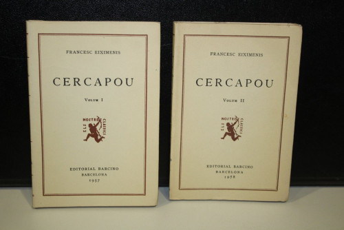 Portada del libro de Cercapou.- Eiximenis, Francesc.- 2 Volums.