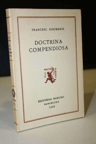 Portada del libro de Doctrina compendiosa.- Eiximenis, Francesc.
