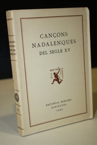 Portada del libro de Cançons Nadalenques del Segle XV