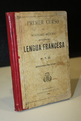 Portada del libro de Primer curso del novísimo método para el estudio de la lengua francesa
