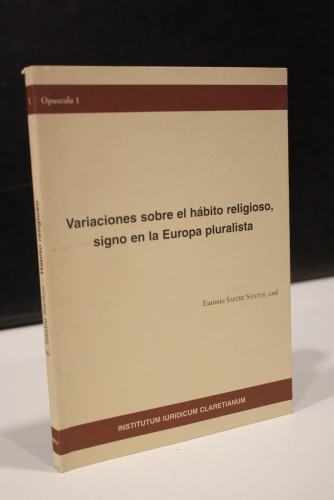 Portada del libro de Variaciones sobre el hábito religioso, signo en la Europa pluralista