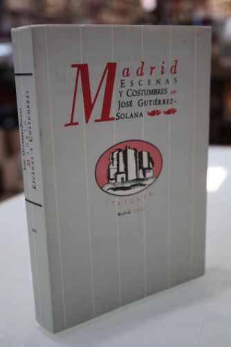 Portada del libro de Madrid, escenas y costumbres