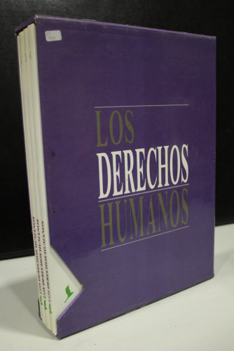 Portada del libro de Los derechos humanos.- Ikusager Ediciones.- 4 tomos con estuche.