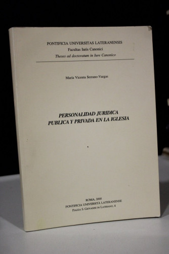 Portada del libro de Personalidad jurídica pública y privada en la Iglesia