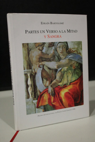 Portada del libro de Partes un verso a la mitad y sangra