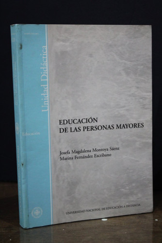 Portada del libro de Educación de las personas mayores