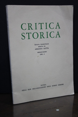 Portada del libro de Critica Storica. Gennaio-Marzo, 1991-1