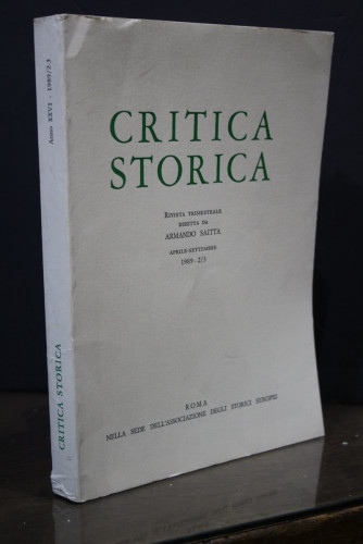 Portada del libro de Critica Storica. Aprile-Settembre, 1989 - 2,3.