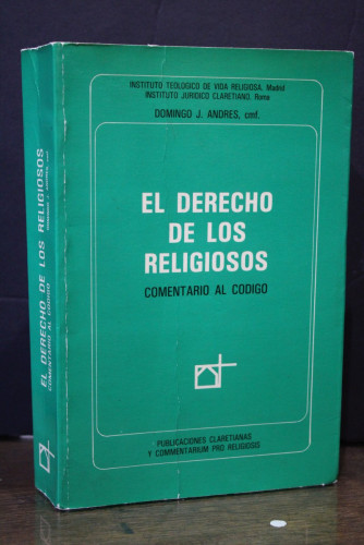 Portada del libro de El derecho de los religiosos. Comentario al código