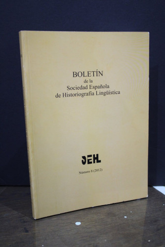 Portada del libro de Boletín de la Sociedad Española de Historiografía Lingüística. Número 8 (2012).
