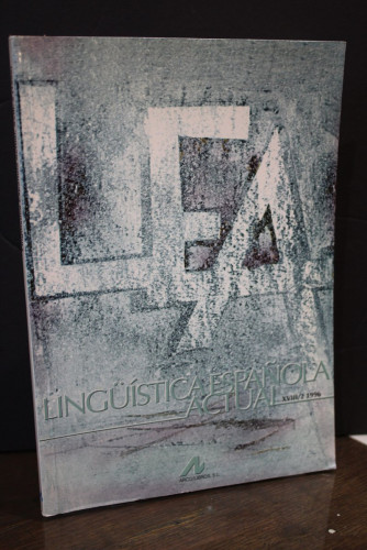 Portada del libro de Lingüística Española Actual. XVIII/2, 1996.