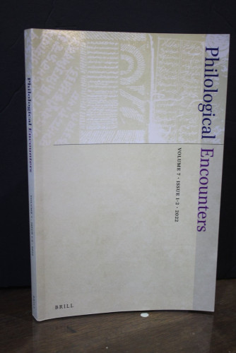 Portada del libro de Philological Encounters. Volume 7. Issue 1-2. 2022.