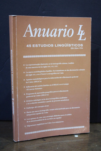 Portada del libro de Anuario LL. 45 Estudios Lingüísticos. Número 45-2014-2015. Estudios Lingüísticos 29.