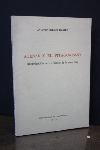 Portada del libro de Atenas y el Pitagorismo. (Investigación de las fuentes de la comedia)