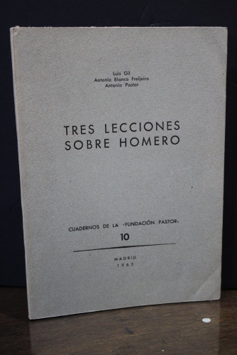 Portada del libro de Tres lecciones sobre Homero.- Cuadernos de la 