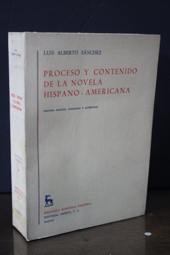 Portada del libro de Proceso y contenido de la novela hispano-americana