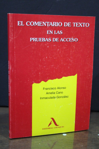 Portada del libro de El comentario de texto en las pruebas de acceso