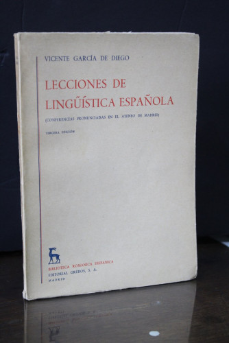 Portada del libro de Lecciones de lingüística española. (Conferencias pronunciadas en el Ateneo de Madrid)