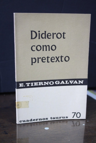 Portada del libro de Diderot como pretexto