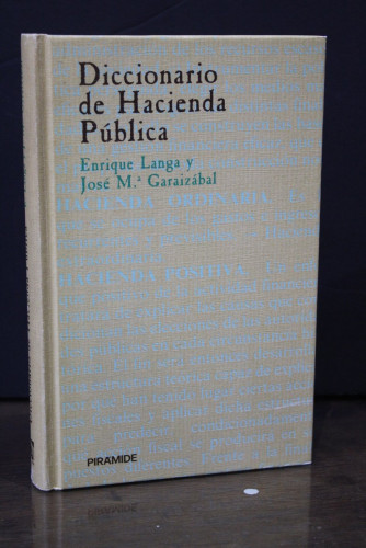 Portada del libro de Diccionario de Hacienda Pública