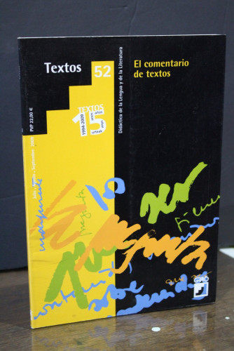 Portada del libro de El comentario de textos.- Textos, 52. Julio, Agosto, Septiembre 2009.- Didáctica de la Lengua y de la...