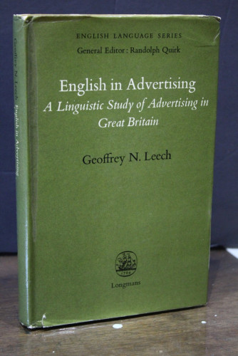 Portada del libro de English in Advertising. A Linguistic Study of Advertising in Great Britain