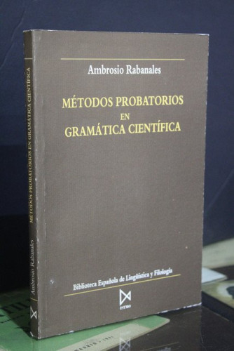 Portada del libro de Métodos probatorios en gramática científica