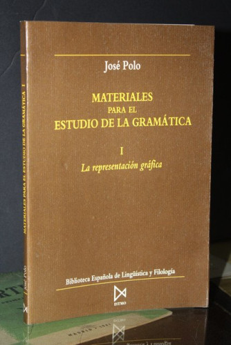 Portada del libro de Materiales para el estudio de la gramática. I. La representación gráfica
