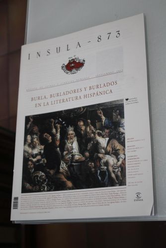 Portada del libro de Ínsula, 873. Burla, burladores y burlados en la literatura hispánica. Septiembre 2019.